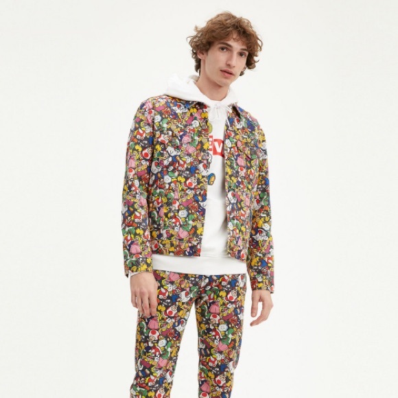 NWT Levi’s x Nintendo Super Mario Collab Denim Jacket - Picture 2 of 7